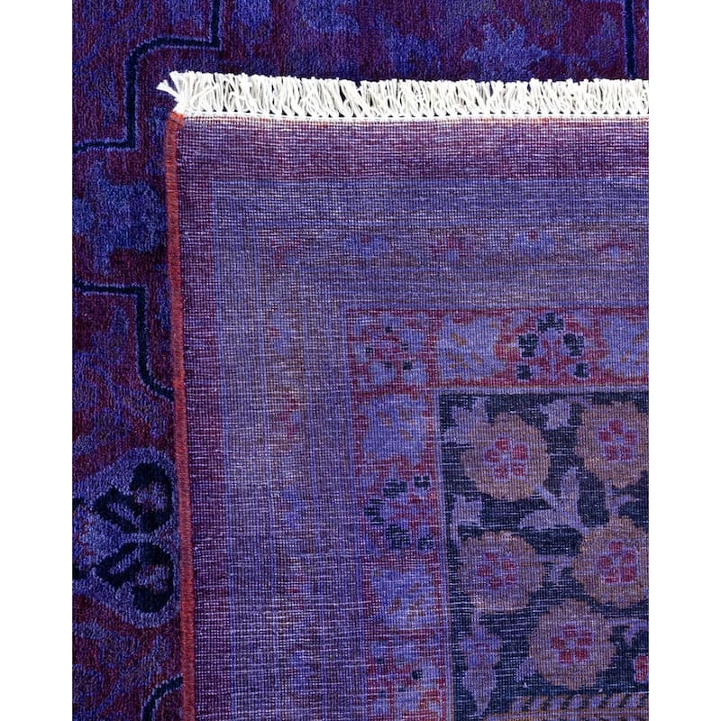 Overton Handknotted Wool Vintage Inspired Contemporary Overdyed Orange Area Rug - 13' 8" x 9' 2"