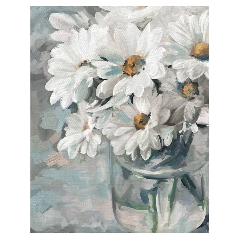 Mason Jar Bouquet II by Studio Arts Canvas Art Print