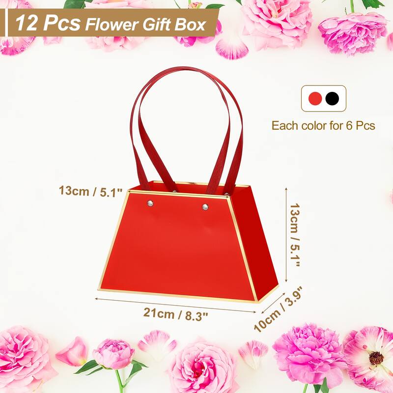 Flower Gift Box, 12 Pcs Paper Flower Gift Bags