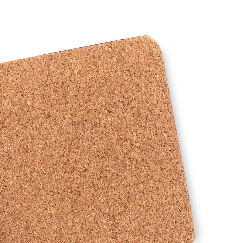 Dainty Home Marble Cork Coaster Set of 8 Square in Silver