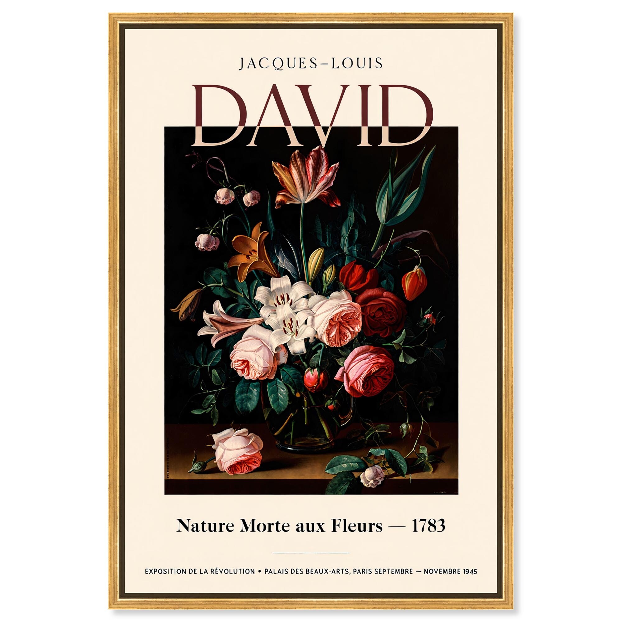 Flowers in a Dark Canvas by Art Remedy