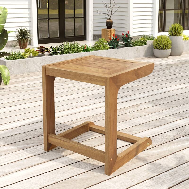 Christopher Knight Home - Elliott Outdoor Ashwell Acacia Wood Side Table with Clean, Minimalist Silhouette