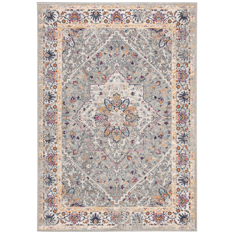 SAFAVIEH Evoke Slavenka Vintage Boho Medallion Rug - 5'3" x 7'6" - Grey/Grey
