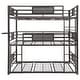 preview thumbnail 7 of 20, Rogen Dark Bronze Metal Frame Triple Bunk Bed