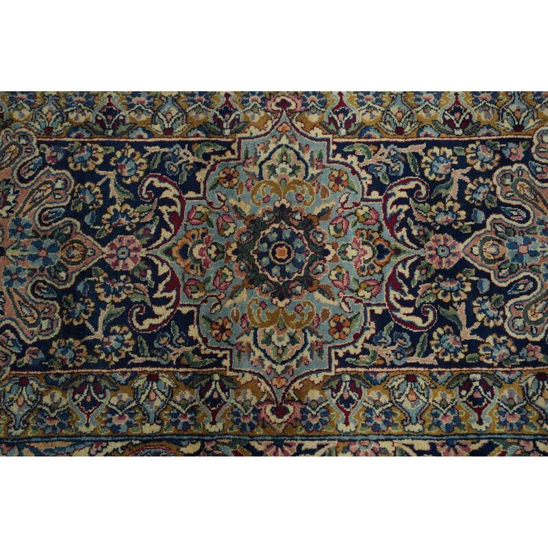 Hand Knotted Oriental 100% Wool Carpet Traditional Floral Red Kerman Area Rug - 19' 4'' X 12' 9''