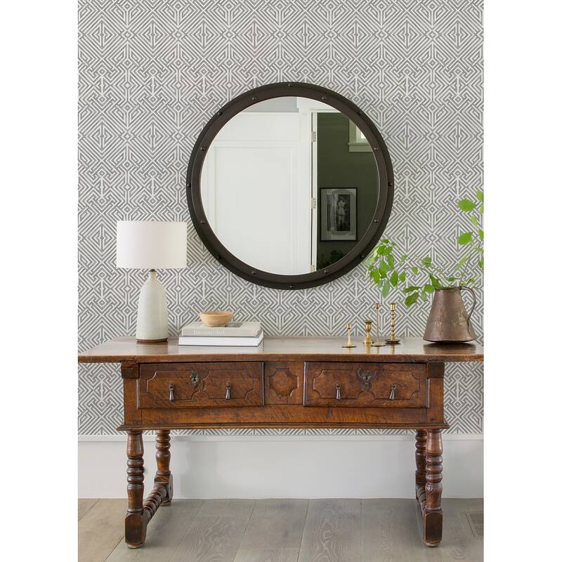 A-Street Prints Lyon Grey Geometric Key Wallpaper