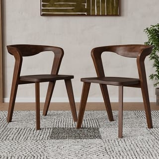 Furniture of America Abigail III Mid-century Modern Handcrafted Solid Wood Dining Chairs (Set of 2)