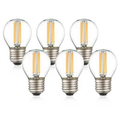 Light Society Set of 6 - Klur G45 Shape LED Filament Light Bulb - Clear