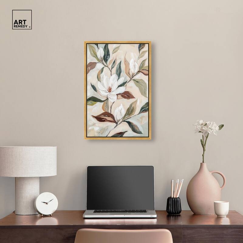 Soft Magnolia I Canvas by Art Remedy