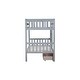 preview thumbnail 13 of 58, Rubber Wood Bunk Bed with 2 Drawers,Convertible into 2 Twin Beds,Twin Over Twin Kids Bed for Bedroom