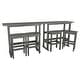 preview thumbnail 11 of 53, Lehigh 6-Piece Outdoor Balcony Set - Bar-height Coastal Teak