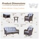 preview thumbnail 86 of 91, Outdoor Patio Furniture Set Brown Wicker Patio Conversation Seating Sets