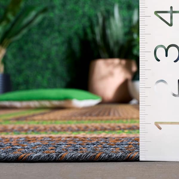 dimension image slide 2 of 4, SAFAVIEH Handmade Braided Katharyn Country Rug