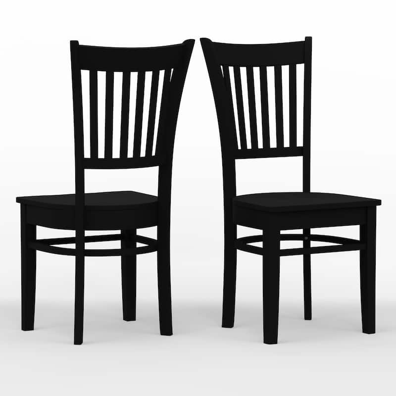 Spindle Back Solid Wood Dining Chairs (Set of 2)