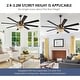 preview thumbnail 49 of 53, 52/62/72 Inch Crystal Fandelier Ceiling Fan with Lights and Remote, Reversible Motor