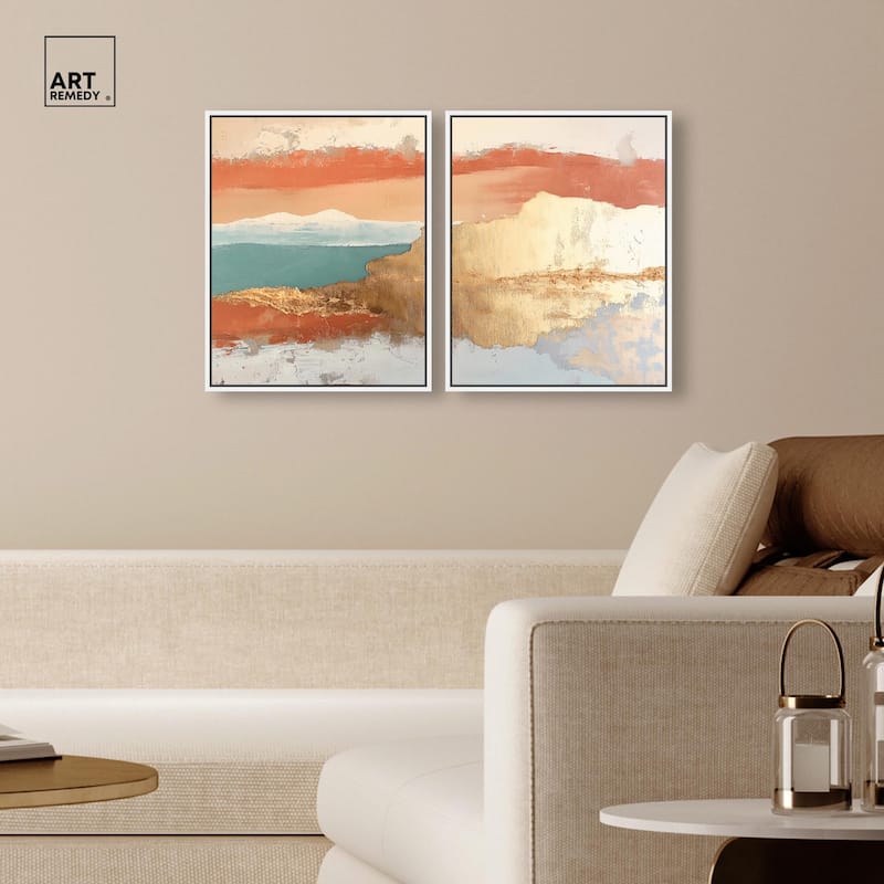 Earthy Glow I Canvas Set of 2 by Art Remedy