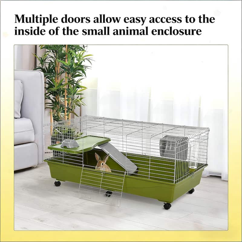 Animal Cage,Pet Play House,Small Animal Cage is designed for convenient cleaning - Green