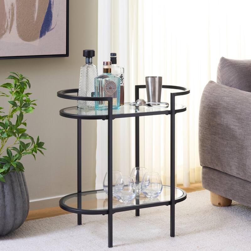 SAFAVIEH Home Inessa 2 Tier Bar Cart - 26"W x 14"D x 26"H