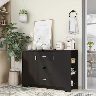 Furniture of America Clayton Modern Cappuccino 12-shelf Dining Buffet