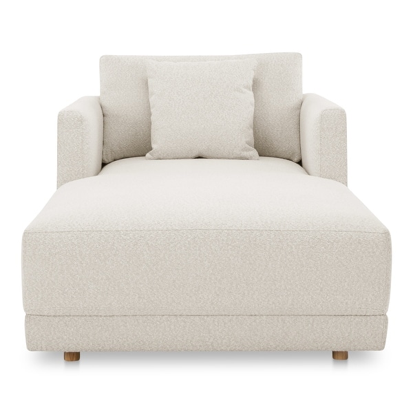 slide 2 of 8, NADAAL STUDIOS Nyver Chaise, GRS-Certified Recycled Fabric with FSC Pine Frame and Foam Cushion, Oyster Beige Oyster