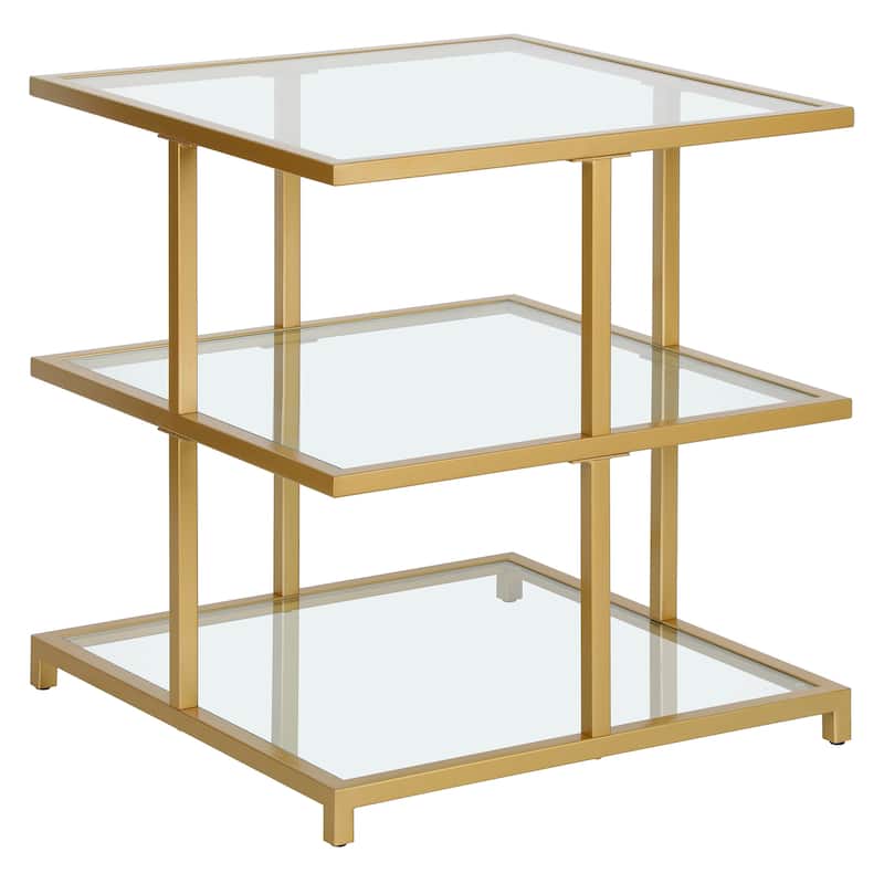 Greenwich 22'' Wide Square Side Table - Brass