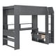 preview thumbnail 7 of 13, Twin Size Solid Wood MDF Gaming Loft Bed with Desk and Charging Station