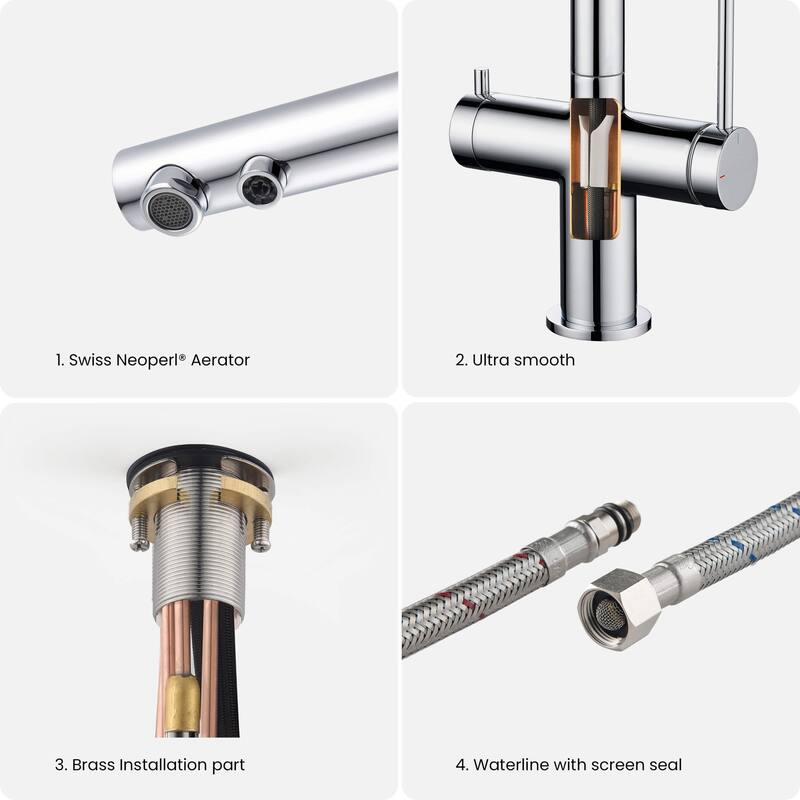 Circular 2-in-1 Water Filter Kitchen Pull Out Faucet