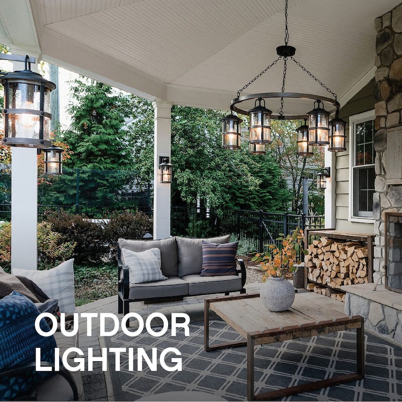 Lark 81420 Mateo 13" Tall Outdoor Wall Sconce with Clear Glass Shade