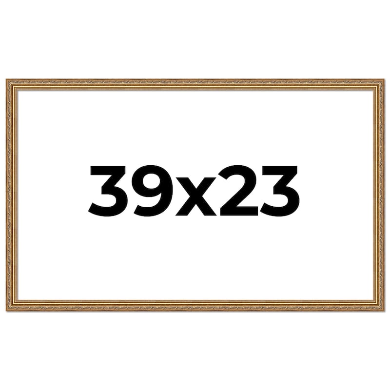 39x23 Frame Red Solid Wood Picture Frame Width 1.75 Inches | Interior Frame Depth 1 13/16 Inches