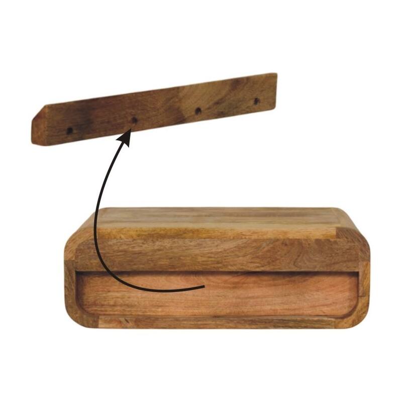 Artisan Furniture Solid Wood Avora Wall-Mounted Oak-ish 1 Drawer Nightstand