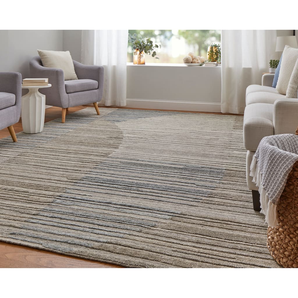 Grand Bazaar Huntley Hand Woven Abstract Modern Area Rug