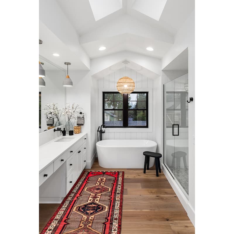 ECARPETGALLERY Hand-knotted Konya Anatolian Red Wool Rug - 3'11 x 13'5