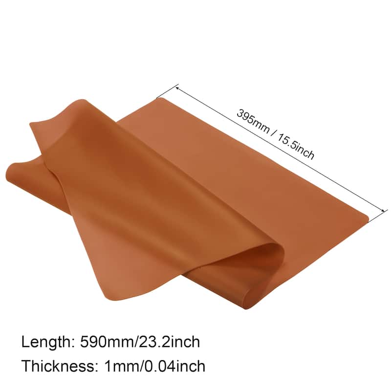 Silicone Counter Mat Heat Resistant Mat, for Counter Top, Tableware - 23.2x15.5inch - Brown