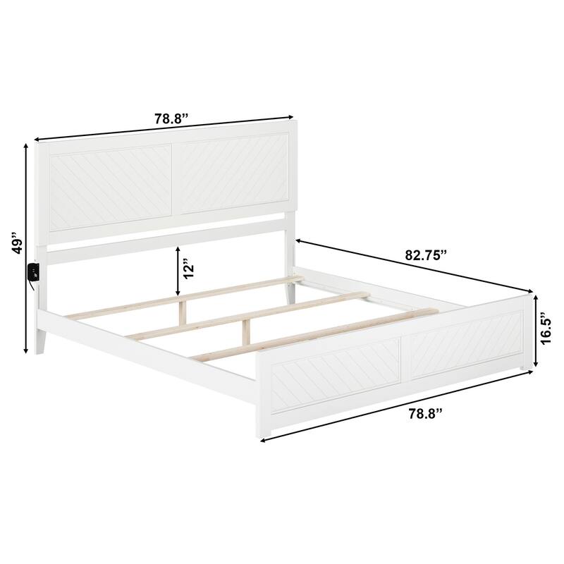Canyon Foundation Bed Frame with Matching Footboard