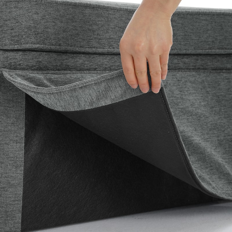 Skirted Oversized Storage Ottoman