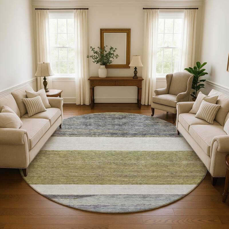 Premium Washable Super Soft Ombre Gabbeh Mayfield Rug - Aloe - 8' x 8'