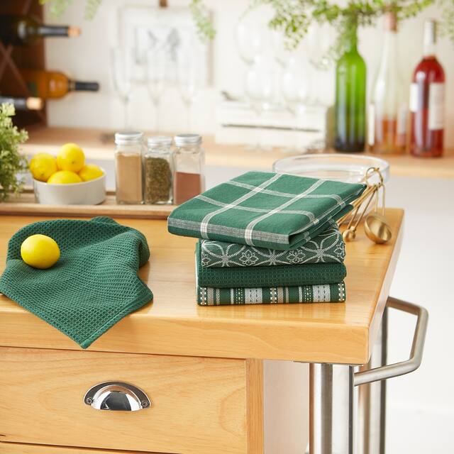 DII Assorted Kitchen Dishtowel & Dishcloths (Set of 5)