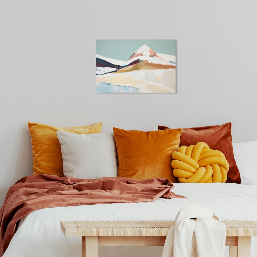 Wynwood Studio Nature and Landscape Mountain like Meringue White and Modern & Contemporary Wall Art Canvas Print