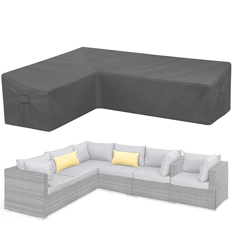 Patio Sectional Sofa Cover Heavy Duty Waterproof - 104x83(L Shaped-Left Facing)