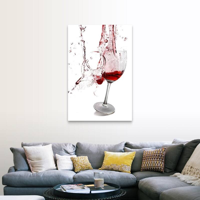 "Exploding wine glass" Canvas Wall Art - 32 x 48