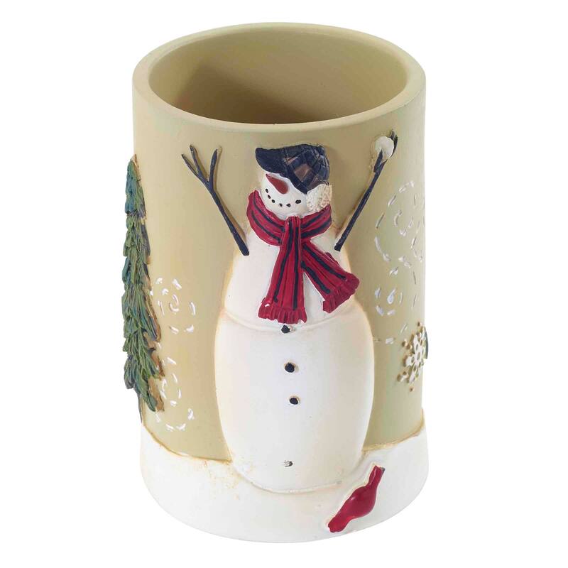 Avanti Linens Snowmen Gathering Tumbler - Beige