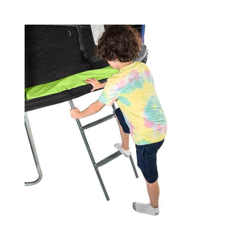 Two-Step Trampoline Ladder - Durable Powder-Coated Steel Access Ladder for Frames Up to 36 Inches High - 16