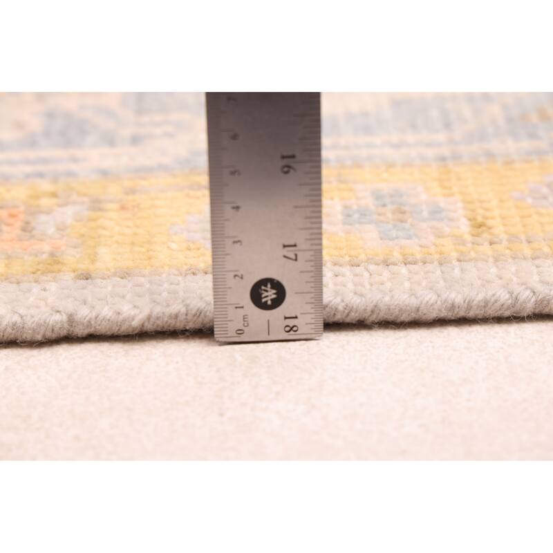 ECARPETGALLERY Hand-knotted Modern Oushak Light Grey Wool Rug - 7'11 x 10'0