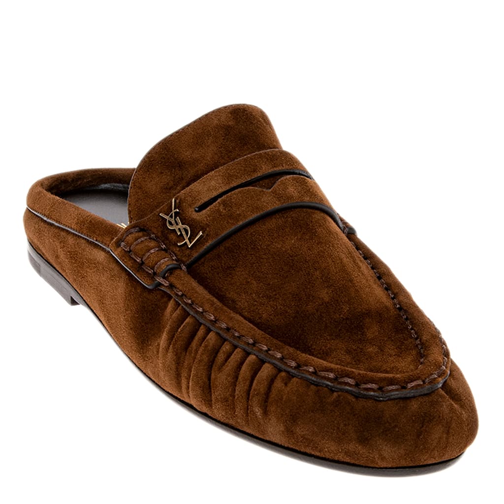 Saint Laurent Le Loafer Mules in Suede