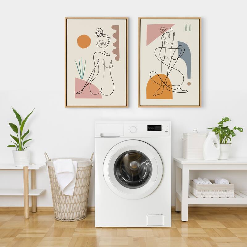 Kate and Laurel Sylvie Sunset Framed Canvas by Rachel Lee
