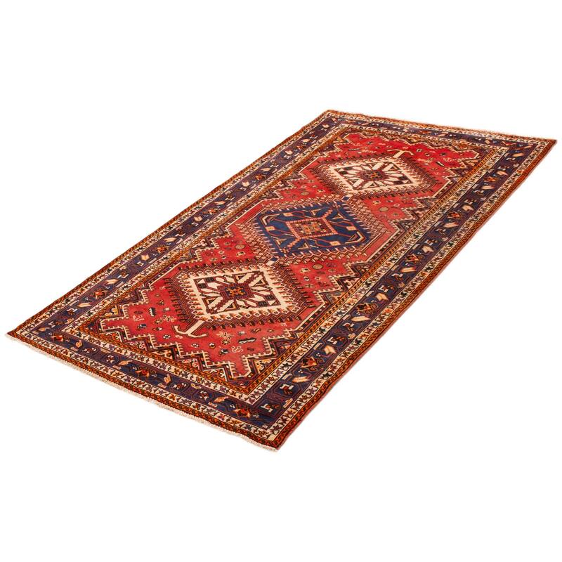 ECARPETGALLERY Hand-knotted Melis Vintage Red Wool Rug - 5'3 x 9'10