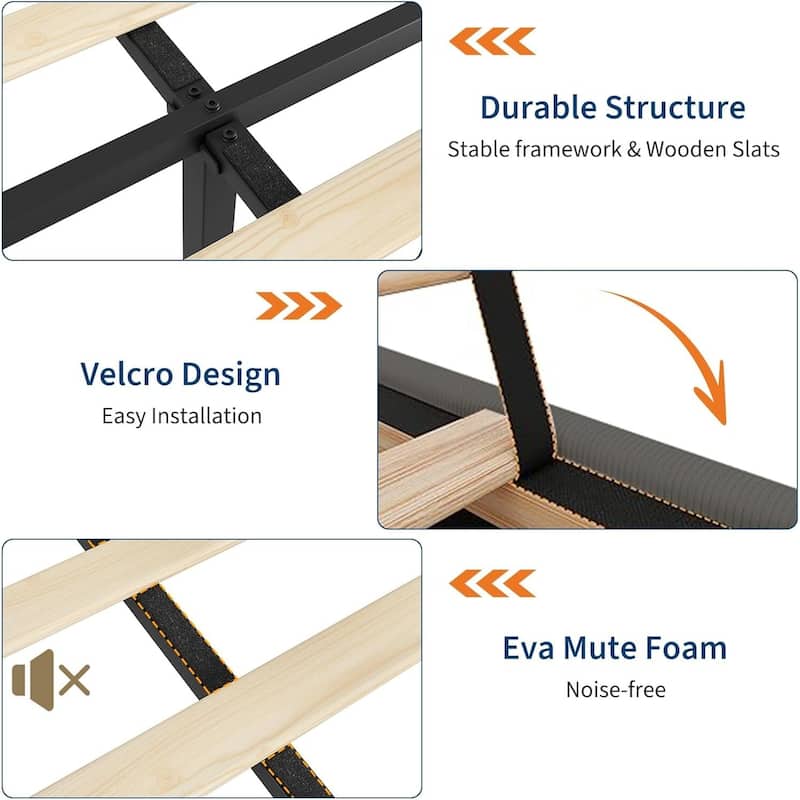 Bed Frame, with 4 Storage Drawer and Headboard