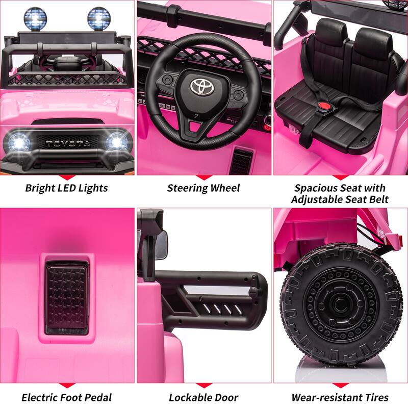 12V Ride on Truck Car, 7AH Licensed Toyota Ride on Car, Battery Powered Kids Car, EVA Tires, Ride On Toy for Kids