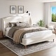 preview thumbnail 12 of 20, Upholstered Bed Wingback Platform Bed with Boucle Fabric White - California King