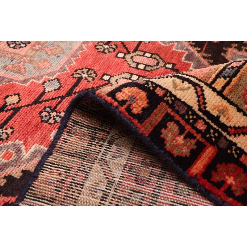 ECARPETGALLERY Hand-knotted Anatolian Vintage Black, Red Wool Rug - 4'3 x 7'10